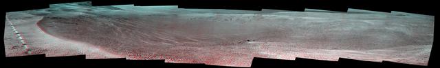 NASA image: Mars Rover Opportunity's View of 'Orion Crater' (Stereo)