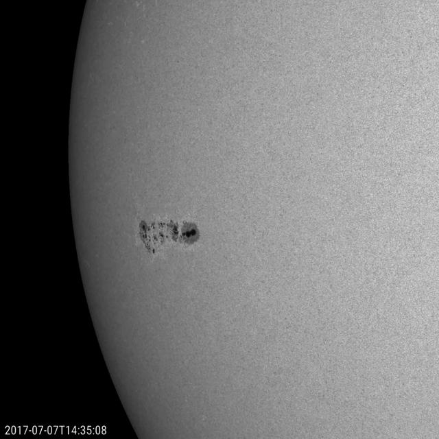 NASA image: New Lone Sunspot Group