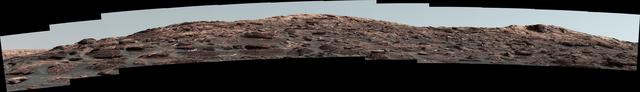 Looking Up at Layers of 'Vera Rubin Ridge' on Sol 1790