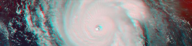 New NASA Images of Irma's Towering Clouds (Anaglyph)