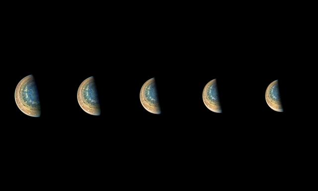 Time-lapse Sequence of Jupiter's South Pole
