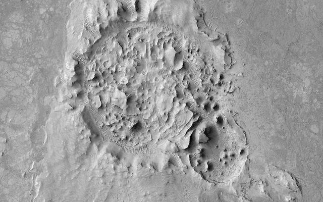 NASA image: A Highly Disrupted Crater