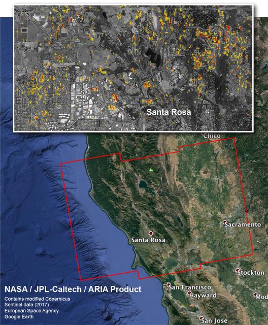 NASA image: NASA Damage Map Aids Northern California Wildfire Response