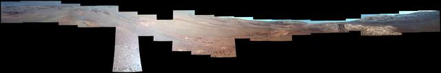 NASA image: View From Within 'Perseverance Valley' on Mars (Enhanced Color)