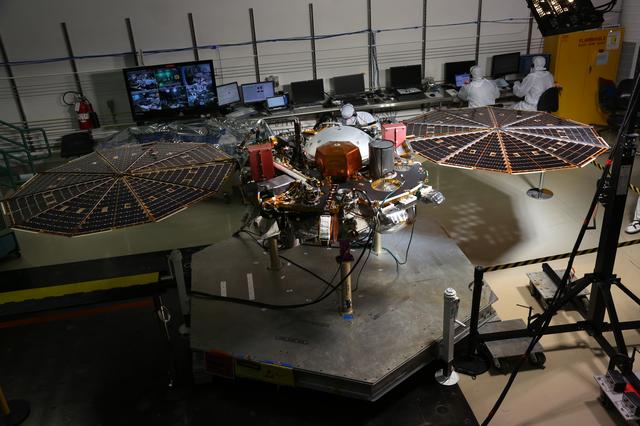 NASA image: InSight Lander Solar Array Test