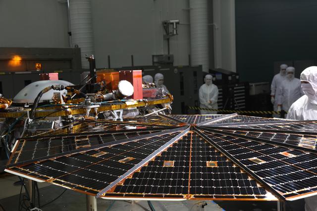 NASA image: InSight Lander Solar Array Test