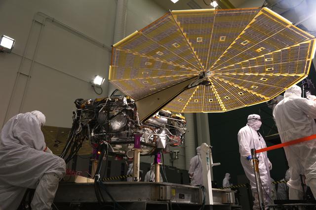 NASA image: InSight Lander Solar Array Test