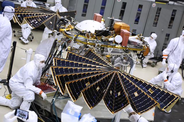 NASA image: InSight Lander Solar Array Test