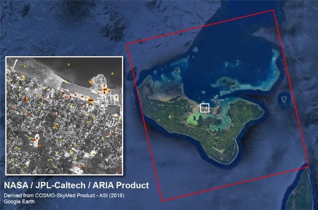 NASA image: Tonga Cyclone Damage Mapped by NASA's ARIA Team