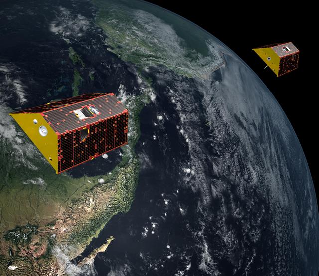 NASA image: GRACE Follow-On Satellites (Artist's Concept)