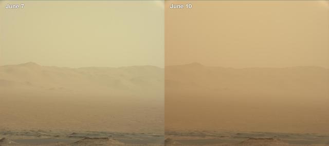 NASA image: Curiosity's View of the June 2018 Dust Storm