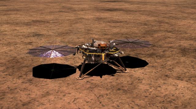 NASA image: InSight Lander with Solar Arrays Deployed