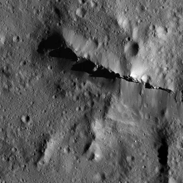 NASA image: Urvara Crater's Ridge