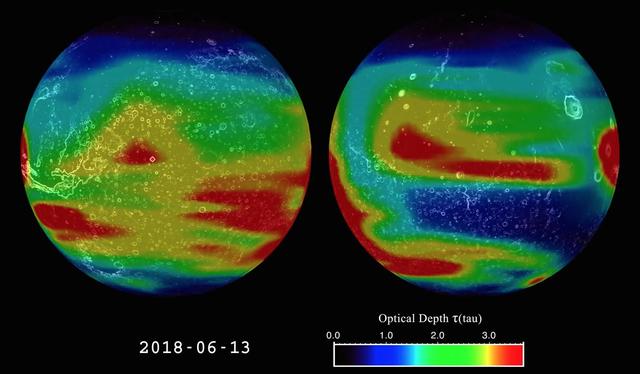 NASA image: Mars Climate Sounder Studies 2018 Dust Storm
