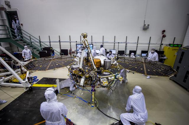 NASA image: Pre-Launch Testing of InSight's Solar Arrays