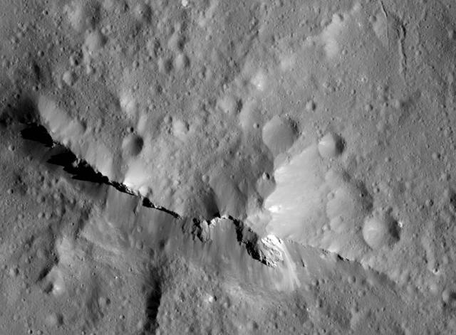 NASA image: Urvara Crater's Central Ridge