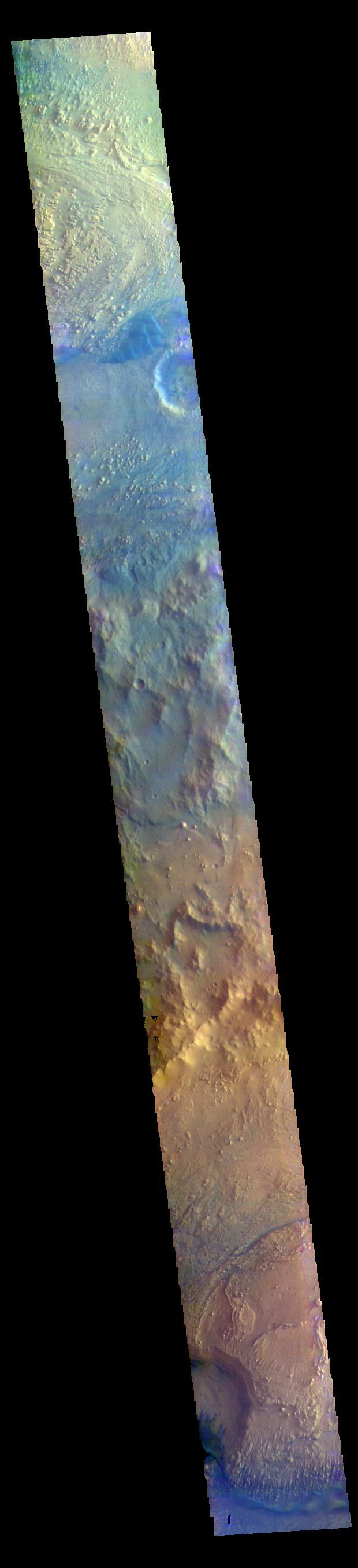 NASA image: Crater Mounds - False Color