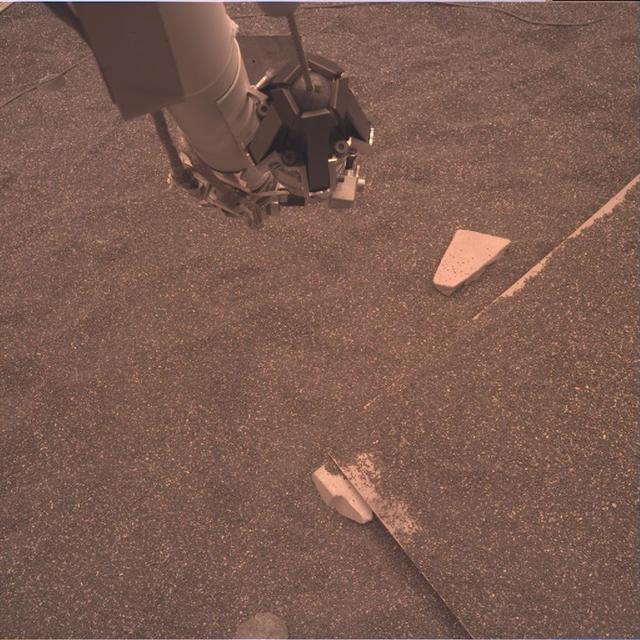 NASA image: Test Raw Image of Robotic Arm in InSight Testbed