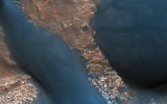 NASA image: Active Dunes in Wirtz Crater