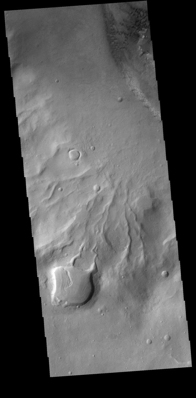 Numerous channels, also called gullies, dissect the rim of this unnamed crater in Noachis Terra. Orbit Number: 74808 Latitude: -37.8867 Longitude: 32.9162 Instrument: VIS Captured: 2018-10-25 22:51 https://photojournal.jpl.nasa.gov/catalog/PIA22887