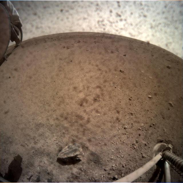 NASA image: InSight's First View of Mars with the Cover Off