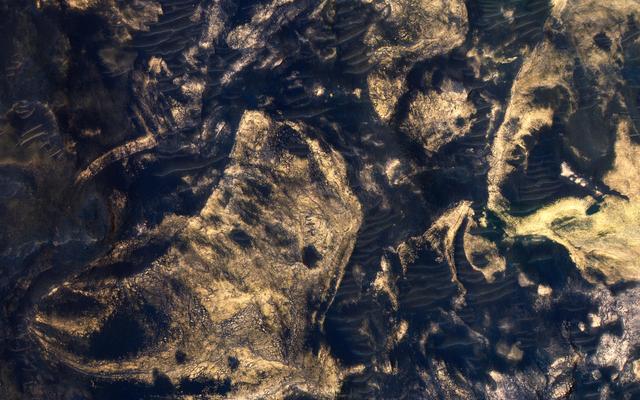 NASA image: Jumbled Blocks on the Floor of Melas Chasma