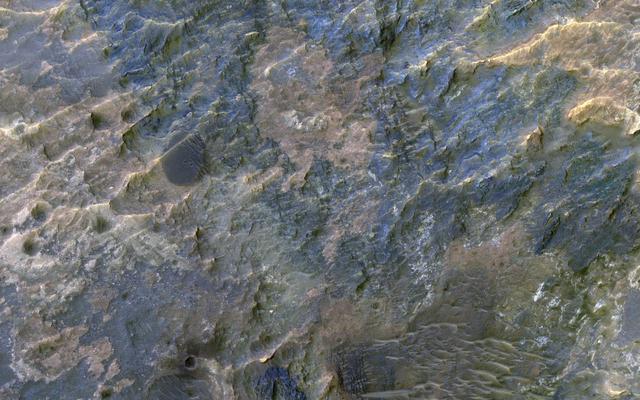 NASA image: Colorful Impact Ejecta in Ladon Valles
