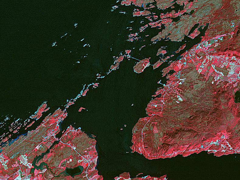 The Atlantic Ocean Road is an 8.3 kilometer road that runs through an archipelago in Eide and Averoy in More of Romsdal, Norway. It consists of eight bridges and four resting places and viewpoints. The road was originally proposed as a railway line, but that was abandoned. The road was opened in July 1989, and has been declared the world's best road trip. The image was acquired July 2, 2008, covers an area of 8.9 by 11.8 kilometers, and is located at 63 degrees north, 7.3 degrees east.  https://photojournal.jpl.nasa.gov/catalog/PIA23096