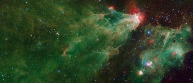 NASA image: Cepheus C and Cepheus B Region by Spitzer (Two-Instrument)