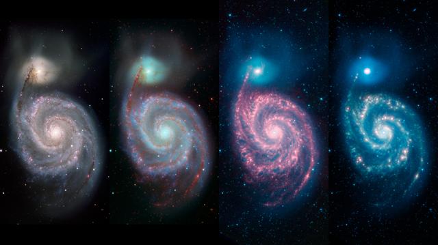 NASA image: A Whirlpool 'Warhol' Shows Galaxy in Different Light
