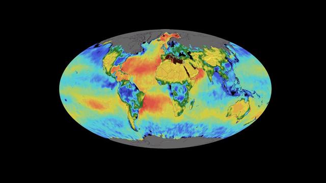 This animation shows a time lapse of sea surface salinity and soil moisture from NASA's Soil Moisture Active Passive (SMAP) satellite from April 2015 through February 2019. Animation available at https://photojournal.jpl.nasa.gov/catalog/PIA23146