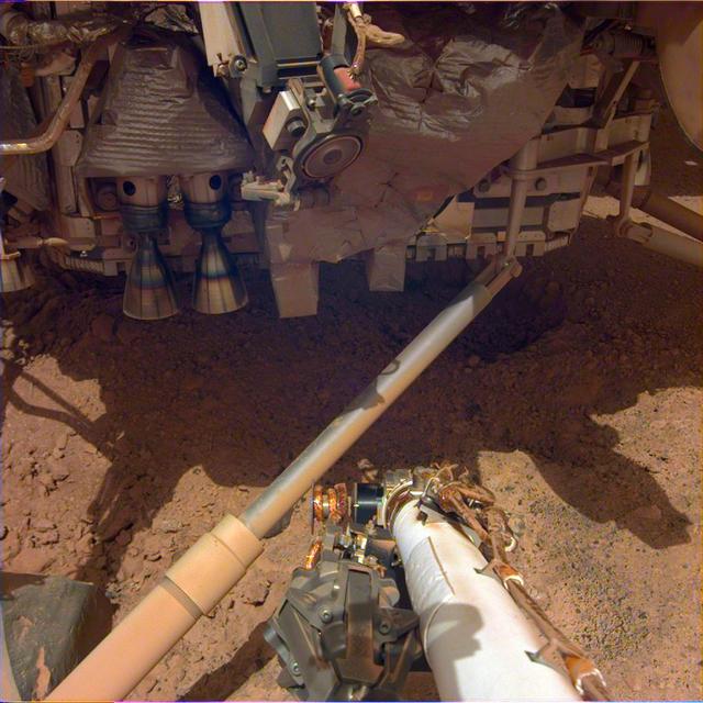 NASA image: Soil Churned up by InSight's Thrusters