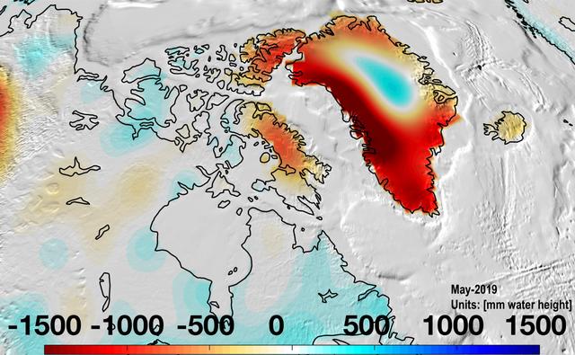 NASA image: Changes in Mass, Greenland