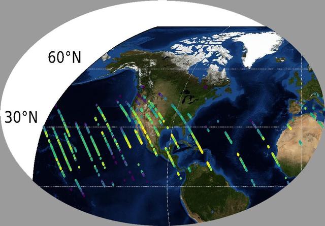 NASA image: OCO-3's First CO2 Measurements