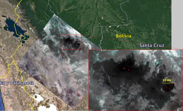 NASA image: Amazon Fires Seen by NASA's ECOSTRESS