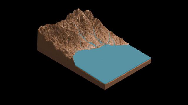 This animation demonstrates how streams may have flowed from Mount Sharp to the floor of Gale Crater, where salty ponds may have been left behind as the region dried out over time.  Rocks enriched with mineral salts discovered by NASA's Curiosity at a location on Mount Sharp called "Sutton Island" suggest that water vanished slowly, rather than all at once, possibly returning to the area in a persistent cycle of drying and overflow. This discovery serves as a watermark for when the Martian climate was gradually getting drier.  Animation available at https://photojournal.jpl.nasa.gov/catalog/PIA23375