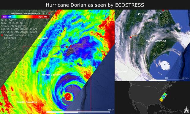 NASA image: NASA Images Hurricane Dorian's Temperature from Space