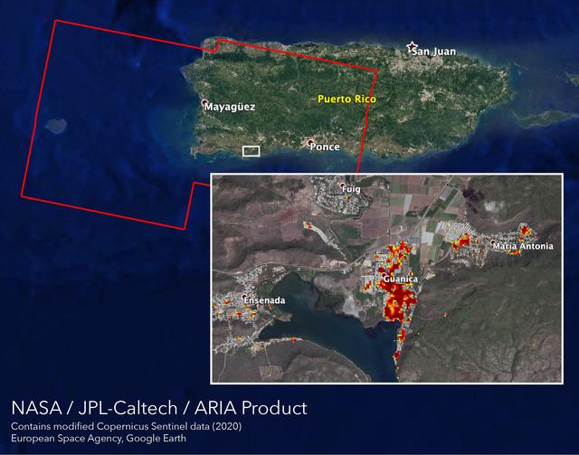 NASA image: ARIA Maps Damage of Western Puerto Rico After Quakes