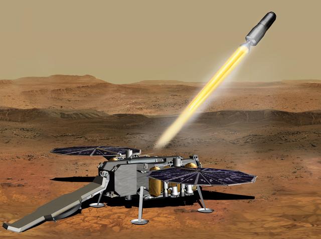 NASA image: Mars Ascent Vehicle Launching with Samples (Artist's Concept)