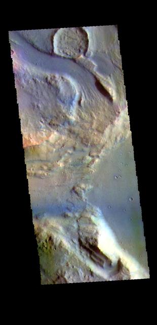NASA image: Ares Vallis Tributary - False Color