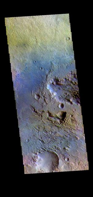 NASA image: Terra Sabaea Crater - False Color