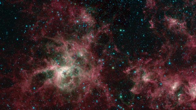 Tarantula Nebula Spitzer 3-Color Image