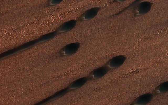 NASA image: Barchan and Linear Dunes