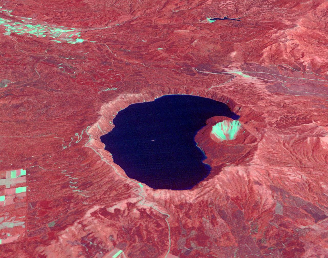 Japan's Lake Mashu on Hokkaido Island is one of the clearest lakes in the world. It was formed about 2,000 years ago due to a volcanic eruption that resulted in the formation of a caldera. Because of its remoteness and inaccessibility, few visitors come to admire the pristine lake. The image was acquired August 28, 2011, and is located at 43.6 degrees north, 144.5 degrees east.  https://photojournal.jpl.nasa.gov/catalog/PIA23679