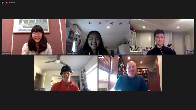 Santa Monica High School's winning team in the 2021 National Ocean Sciences Bowl Los Angeles regional competition, including Ingo Gaida, (lower right) who's been leading Santa Monica in the bowl for more than two decades. The competition took place Saturday, March 6. https://photojournal.jpl.nasa.gov/catalog/PIA23728