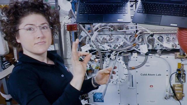 NASA image: Christina Koch Assists Upgrade for Cold Atom Lab