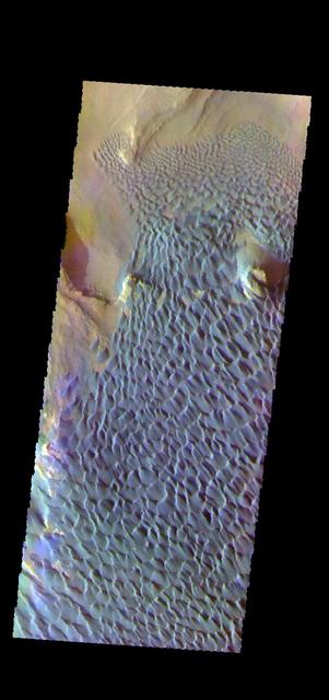 NASA image: Rabe Crater Dunes - False Color