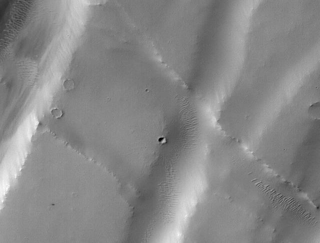 NASA image: Machine Learning Spots a Cluster of Mars Craters: Context Camera's view