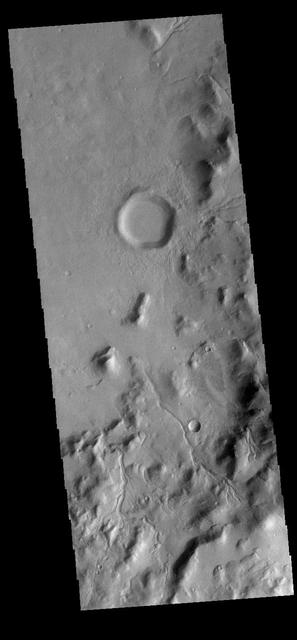 NASA image: Crater Rim Channels