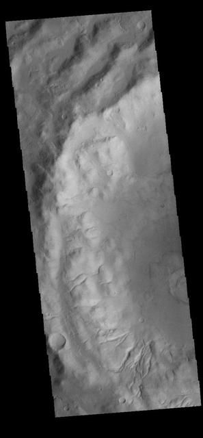 NASA image: Crater Rim Channels